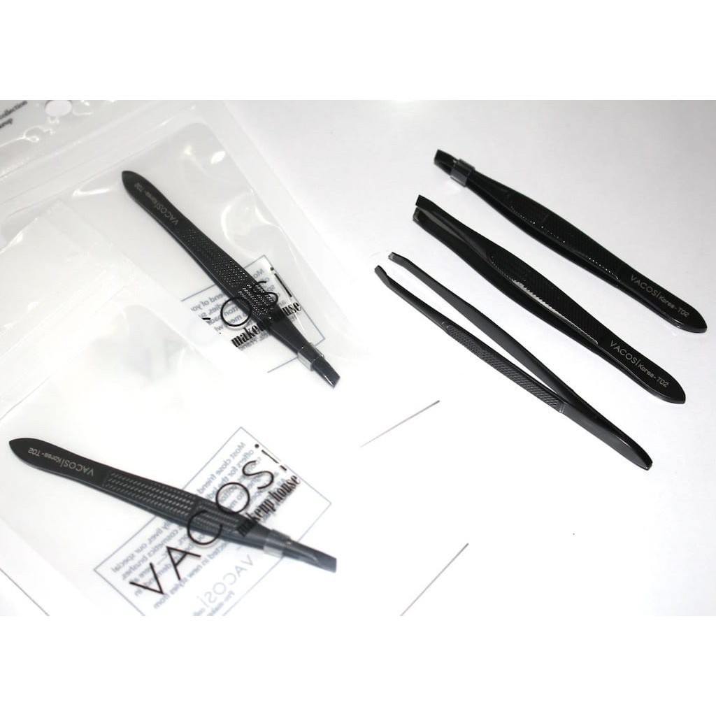 Nhíp Vacosi Natural Studio Slanted Tweezers Đầu Dẹt