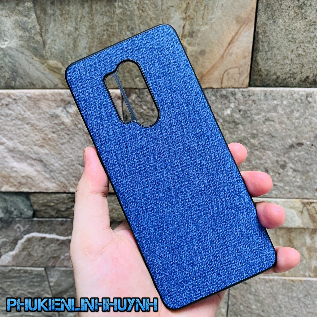 OnePlus 8 Pro_Ốp lưng vân vải Jean 1 màu chống bán vân tay