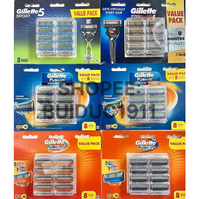 Lưỡi Cạo Gillette 5/ Gillette Fusion/ Gillette Proglide