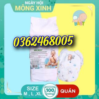 bỉm / quần Bỉm quần eboly EBL1 Gói100 miếng size M/L/XL/XXL
