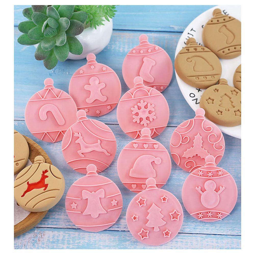 Khuôn Dập Nổi Họa Tiết Bánh Quy Giáng Sinh Dễ Thương Dùng Để Trang Trí Bánh
