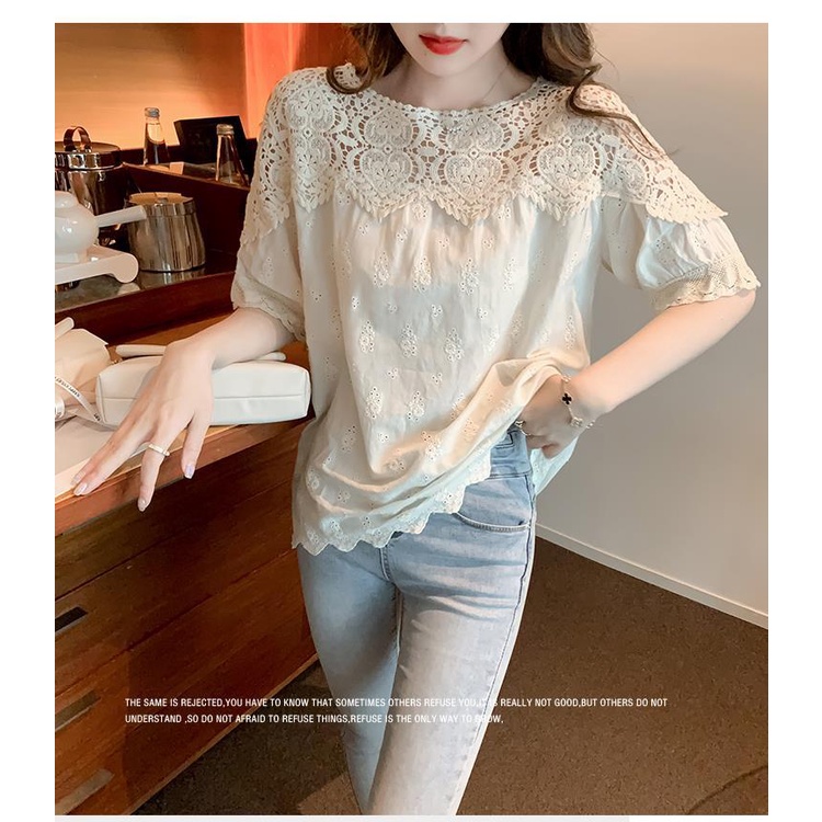 Áo Kiểu Vải Voan Thiết Kế Hở Phong Cách Retro Thời Trang Hè Xinh Xắn Cho Nữ