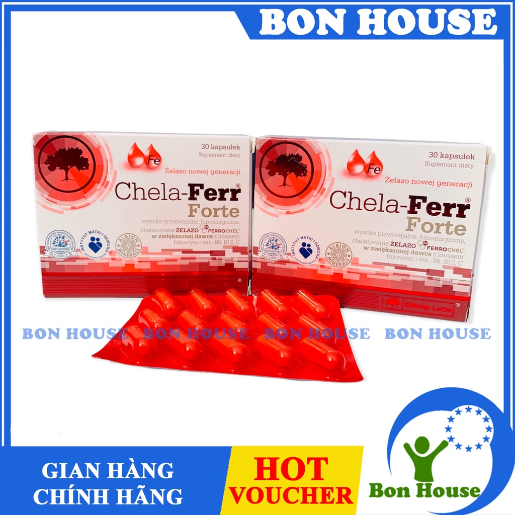 (CAM KẾT CHÍNH HÃNG) COMBO 2 HỘP SẮT HỮU CƠ CHELA FERR FORTE