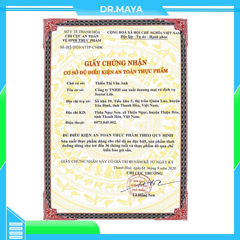 Dầu húng chanh lên men Minion Gold Dr.Maya thể tích 30ml