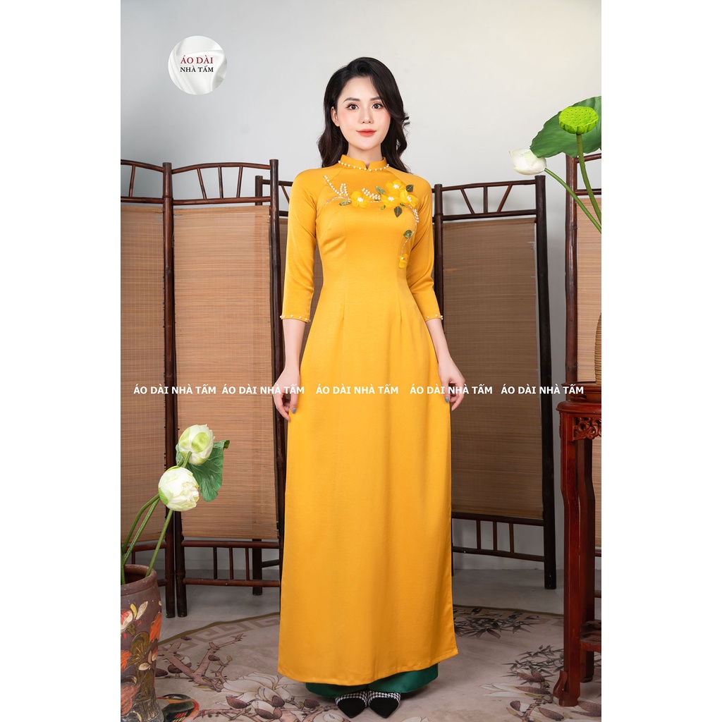 ÁO DÀI ĐÍNH, ÁO DÀI NHÀ TẤM K85