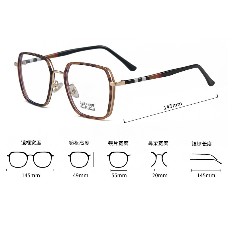 Mắt Kính Gọng Vuông Chống Ánh Sáng Xanh Thời Trang Cho Nam Nữjz2305 | BigBuy360 - bigbuy360.vn