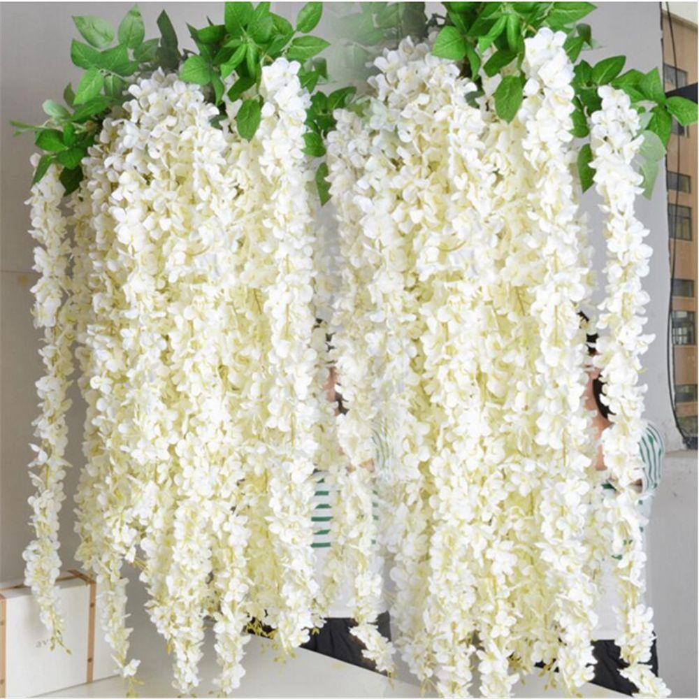 Vòng Hoa Cẩm Tú Cầu Giả Bằng Lụa 120cm Treo Tường Trang Trí Tiệc Cưới