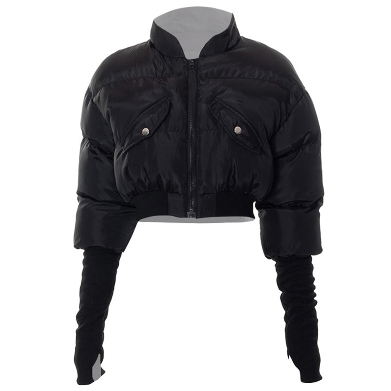 Xiabao Áo Khoác Giữ Ấm Trọng Lượng Nhẹ Thời Trang Cho Nữ Ins Crop Puffer Ja