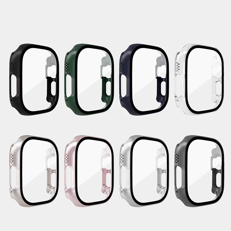 Ốp Lưng + KíNh CườNg LựC BảO Vệ MàN HìNh Cho ĐồNg Hồ Apple iWatch Series 8 7 6 45mm 44mm 49mm