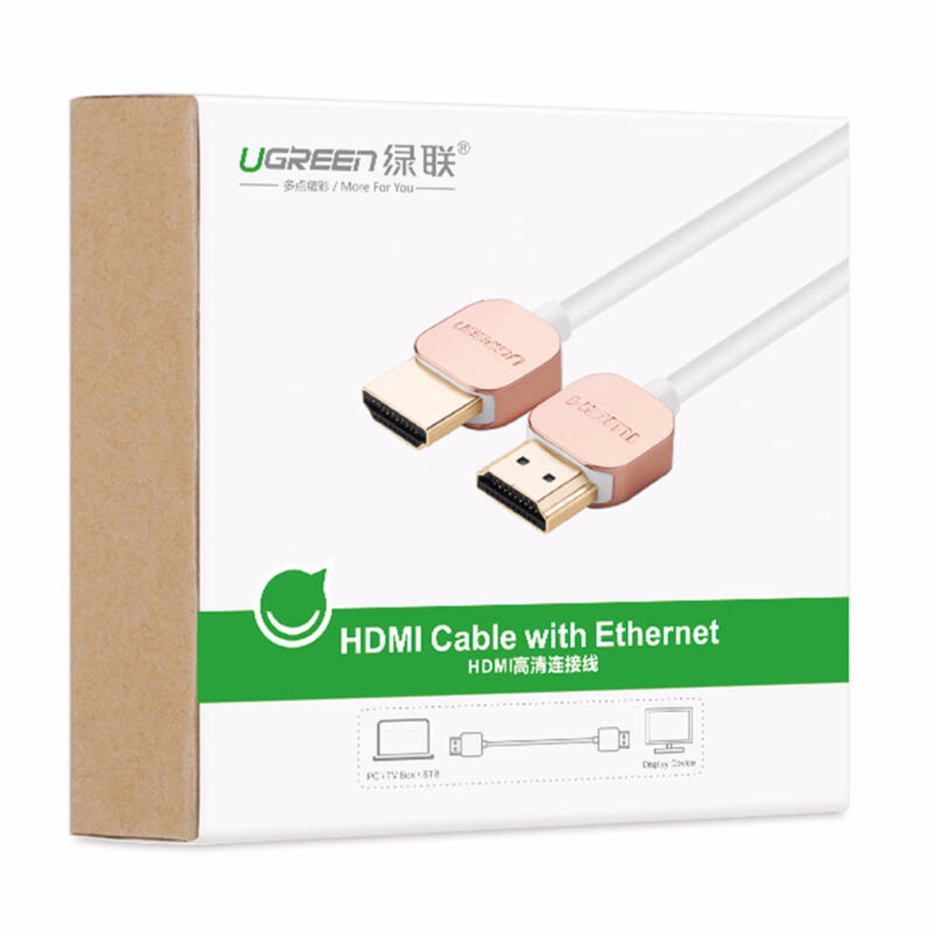 Dây HDMI 2.0 thuần đồng 18Gbps đầu hợp kim UGREEN HD117 - Hàng chính hãng