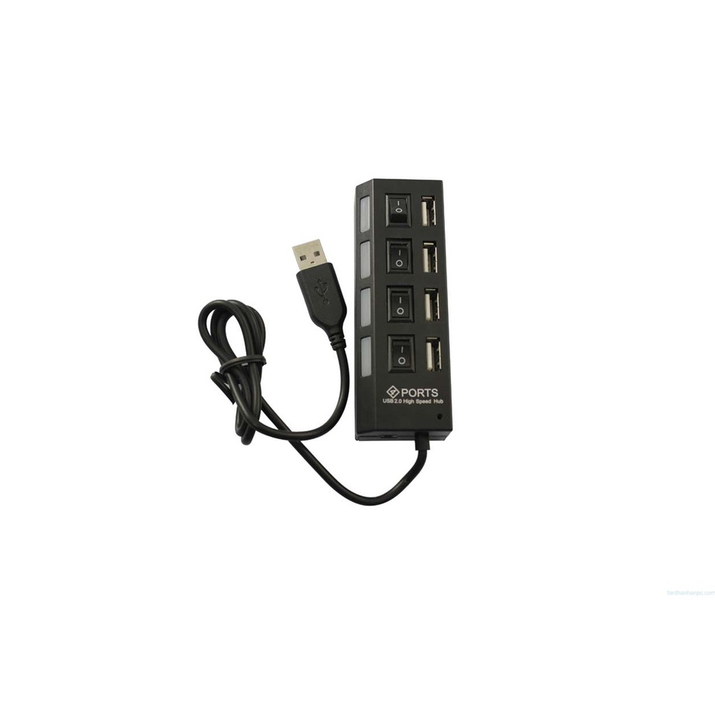 Bộ Chia USB 1 ra 4- Hub USB 4 Port Có Cổng Tắc