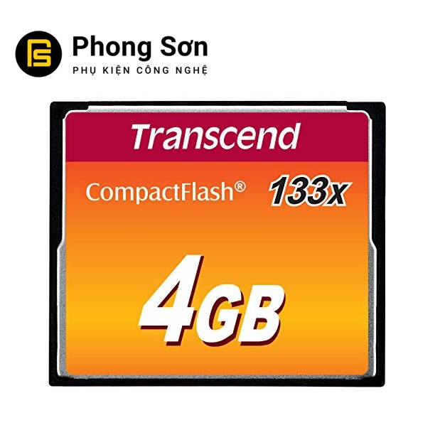 [Mã 159ELSALE hoàn 7% đơn 300K] Thẻ nhớ Transcend CF 4GB (133x Speed) Hàng nhập khẩu