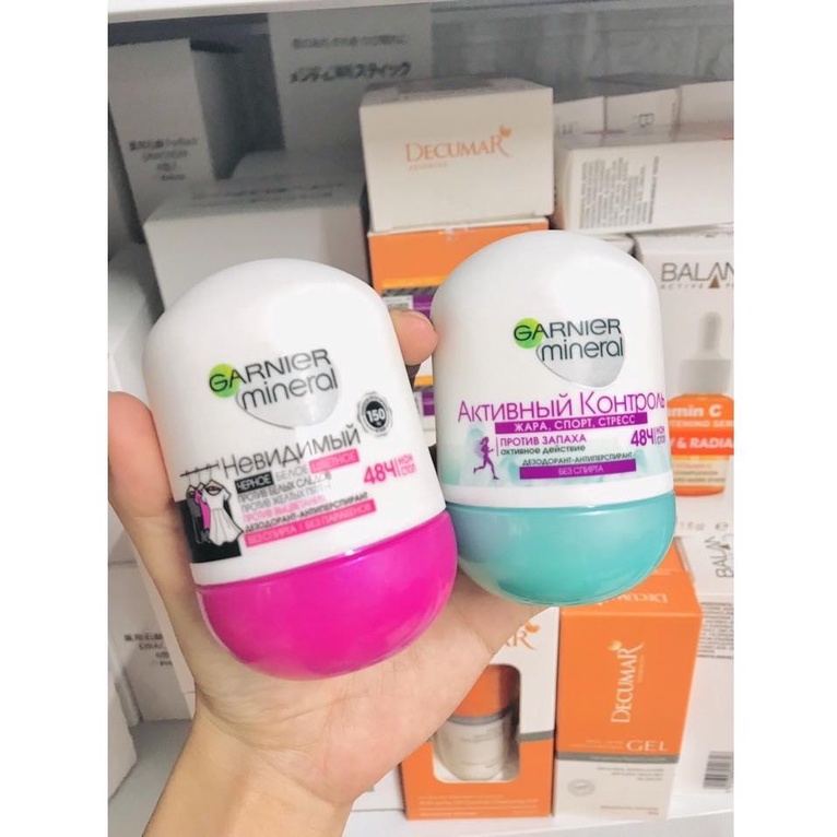 Lăn Khử Mùi Diệt Khuẩn GARNIER Mineral của Nga Bảo Vệ 48h