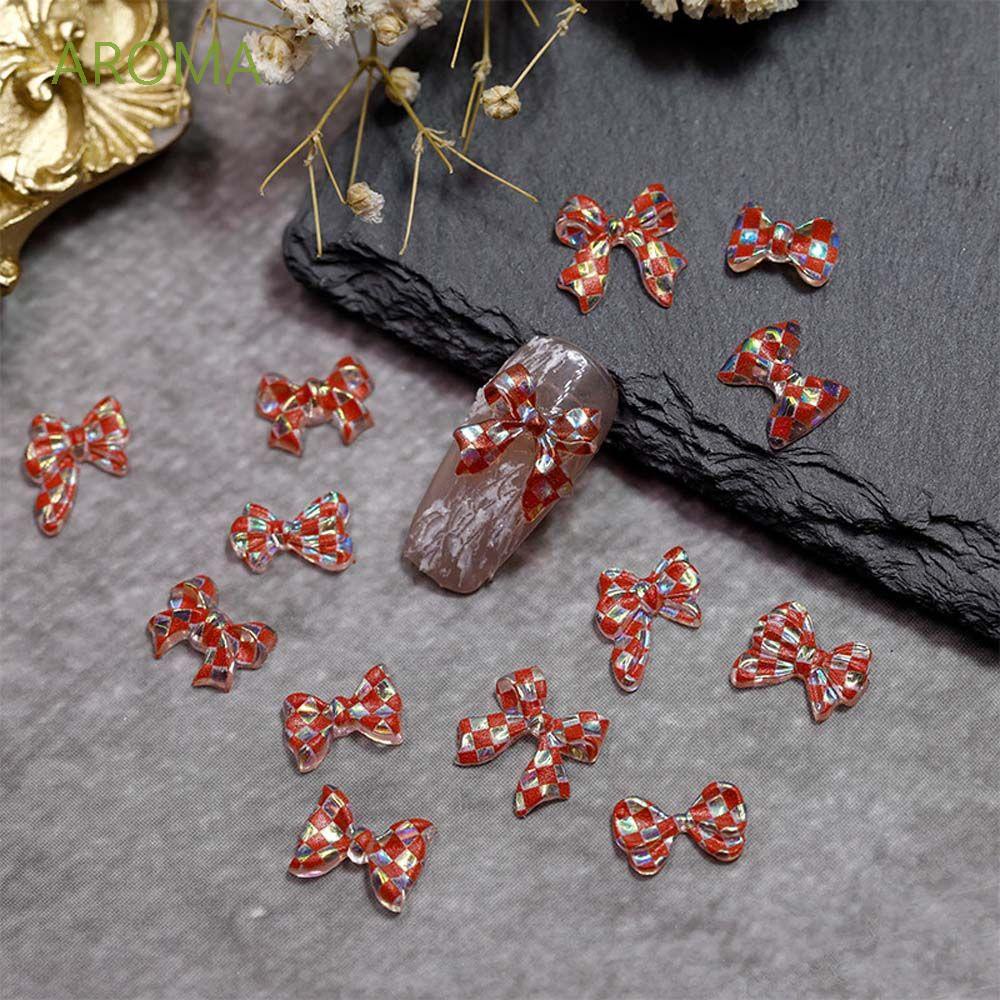 [Hàng mới về] Phụ kiện trang trí móng tay hình nơ nhiều màu tùy chọn phong cách Nhật Bản