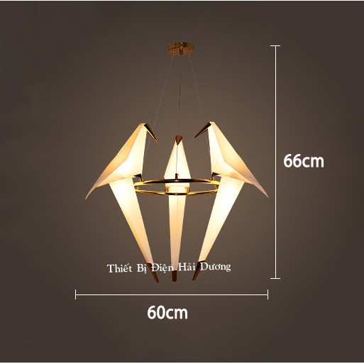 Đèn thả trang trí hiện đại hình chim cao cấp phong cách Origami ( 3 chim ) - Bảo hành 12 tháng