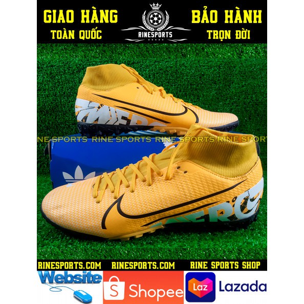 (HÀNG THAILAND) GIÀY BÓNG ĐÁ SÂN CỎ NHÂN TẠO 𝗡𝗶𝗸𝗲 Mercurial Vapor 13 cam cổ cao.TF.CAM KẾT Y HÌNH-CAM KẾT HÀNG