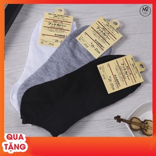 K26 Vớ Tất Nam Nữ Nhật Cotton 100% Ba Màu Cơ Bản Cực Mỏng Hiruma