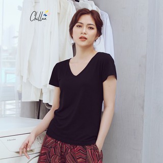 Chillax - TEES Áo cổ tim thun sợi dẻo mềm mịn