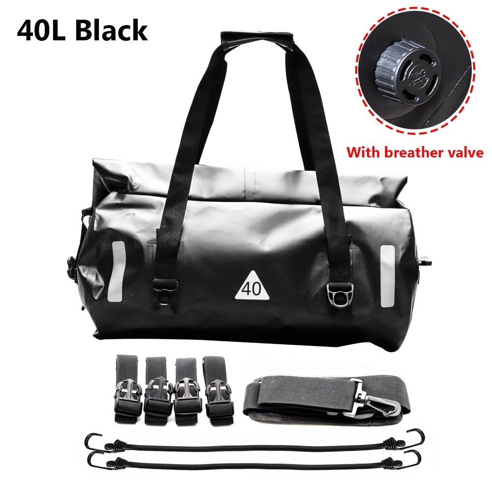 Túi Đựng Hành Lý Chống Thấm Nước 40L/60L/80L Gắn Đuôi Xe Mô Tô/Du Lịch