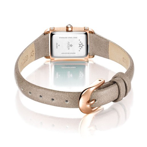 Đồng hồ nữ Julius Star Hàn Quốc JS-002C dây da (Kem)