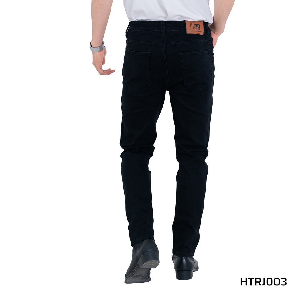 Quần jean nam đen trơn rách H90 chất bò cotton co giãn thoải mái không phai màu HTRJ002 | BigBuy360 - bigbuy360.vn