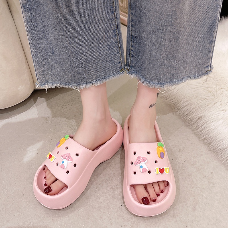 Tikp Dép Sandal Tikp Đục Lỗ Thoáng Khí Chống Mòn Thoải Mái Có 4 Màu Size 36-41 MS082 Thời Trang Đi Biển Cho Nữ