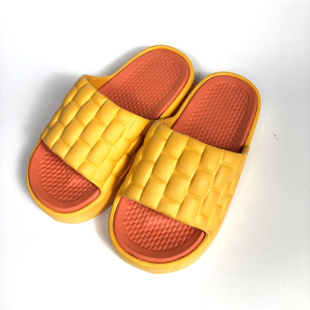 Dép Bánh Mì Quai Ngang Đúc Nguyên Khối, Đế Cao 5cm Siêu Nhẹ