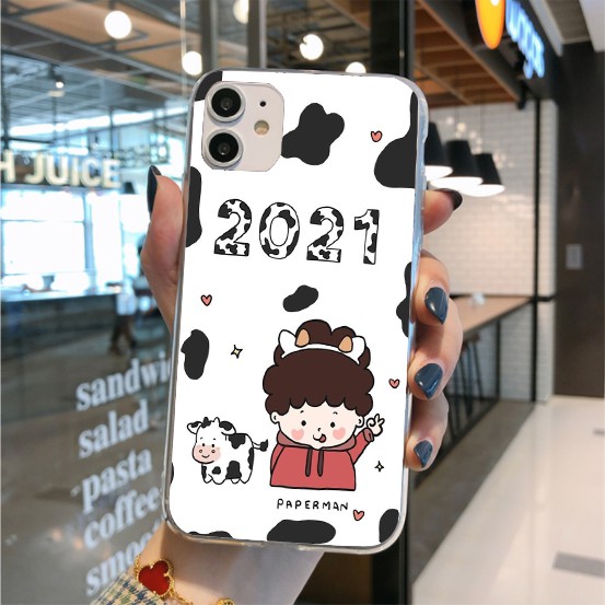Ốp silicon in Bò sữa iphone 5 - 5s 6 6plus 7 8 7P 8P x - xs xr xs max 11 iphone 11 pro max  iphone 12 12 pro max