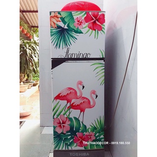 Giấy Decal Dán Tủ Lạnh CHIM HỒNG HẠC