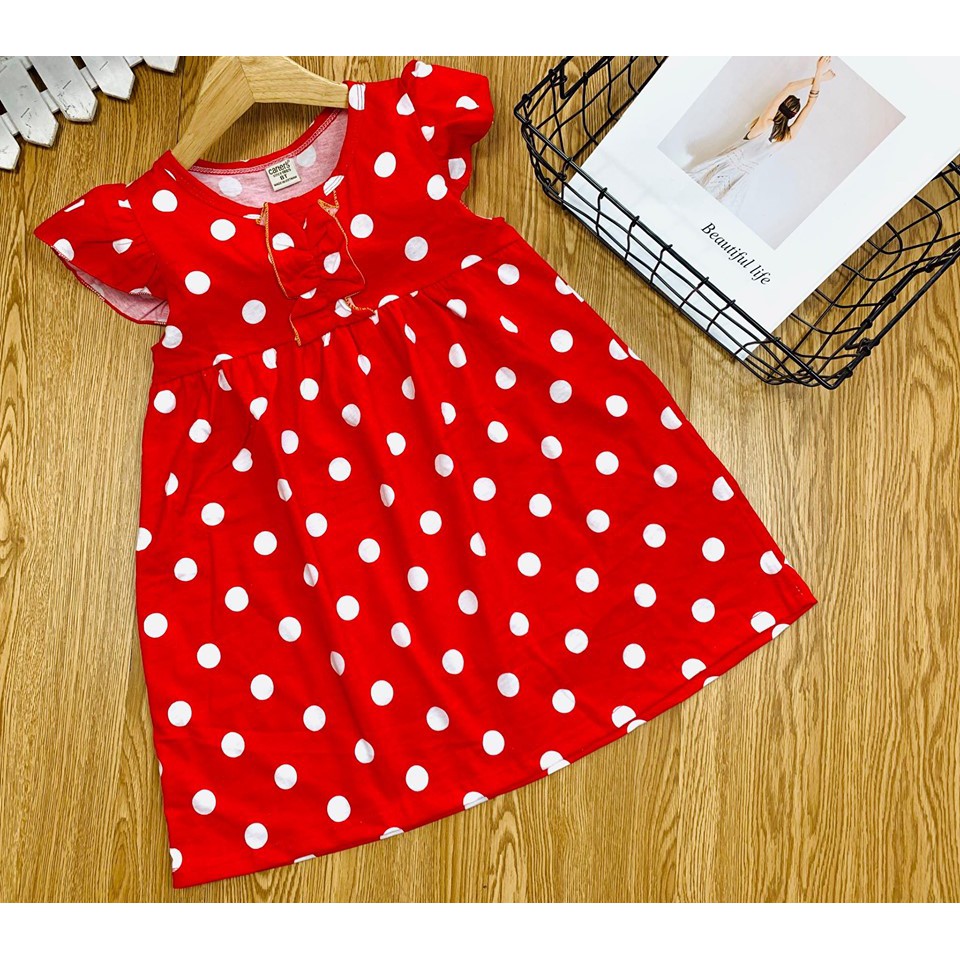 Đầm bé gái thun cotton xuất dư mẫu mới về (20 đến 40kg) - Đầm váy bé gái