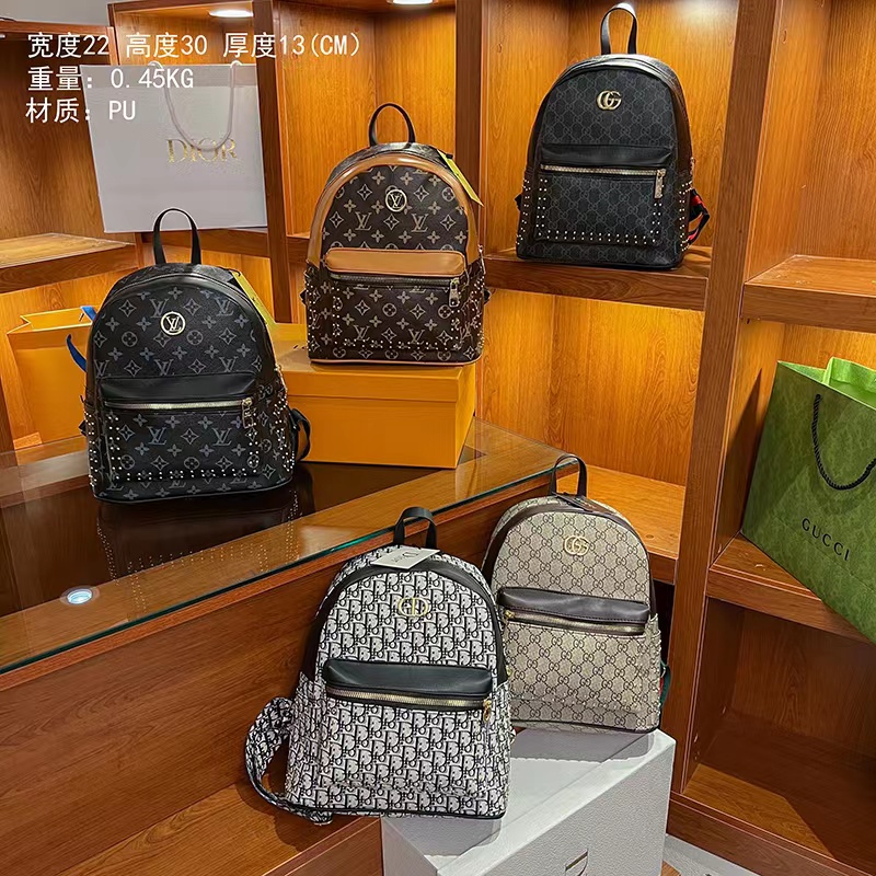 Balo da mini nữ lv giá rẻ đẹp PUKA cặp mini nữ đi học thời trang unisex da pu chống nước