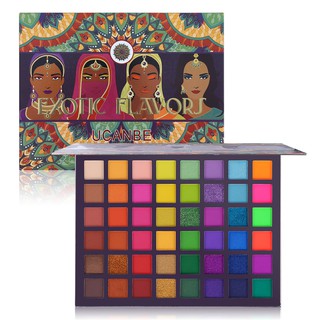 Ucanbe Hương Vị Kỳ Lạ Bảng Phấn Mắt 48 Màu Bấm Lấp Lánh Shimmer Matte Green Eye Shadow Neon Kim Loại Trang Điểm Mỹ Phẩm