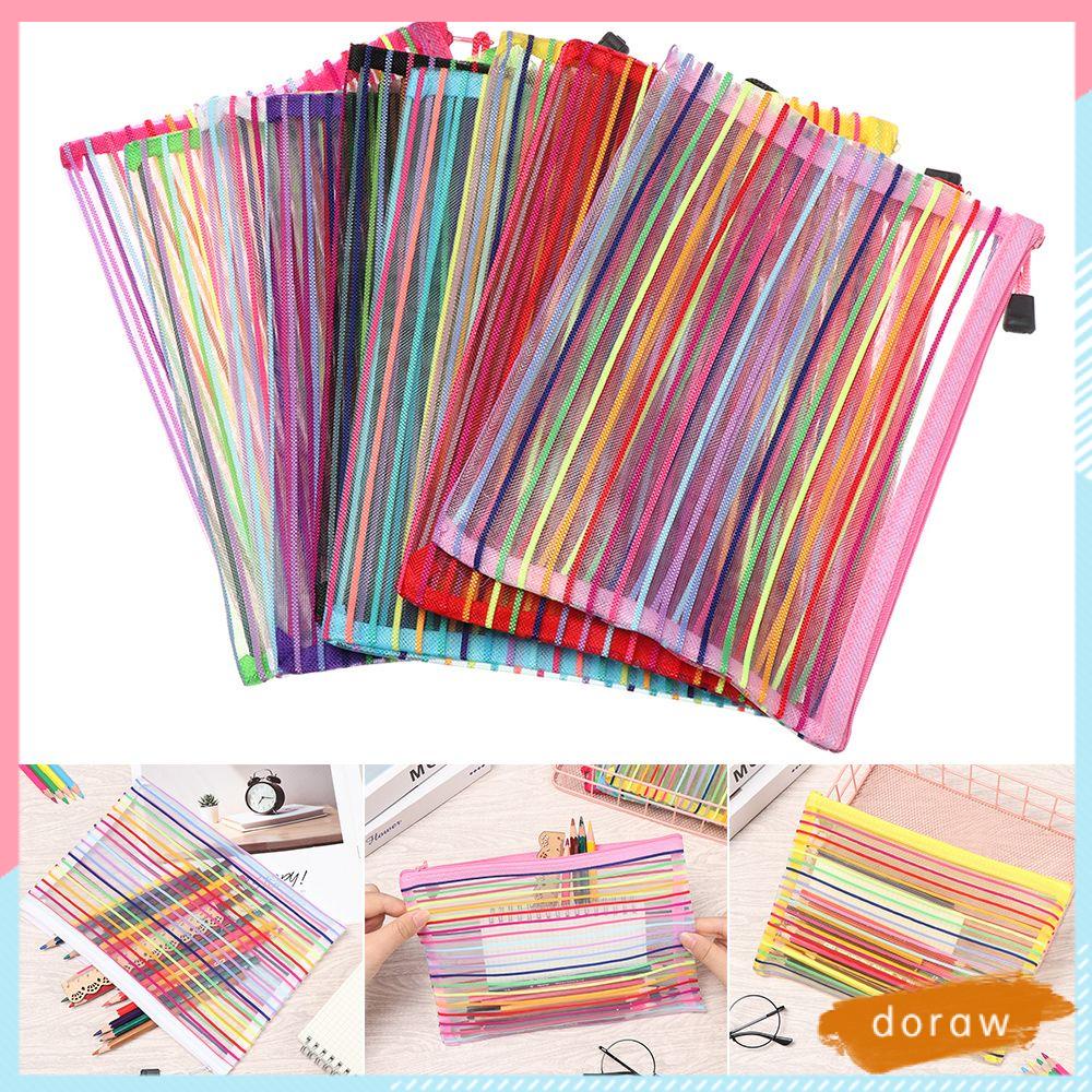 1 Hộp Đựng Bút/Mỹ Phẩm Bằng Nylon Có Khóa Kéo Tiện Dụng