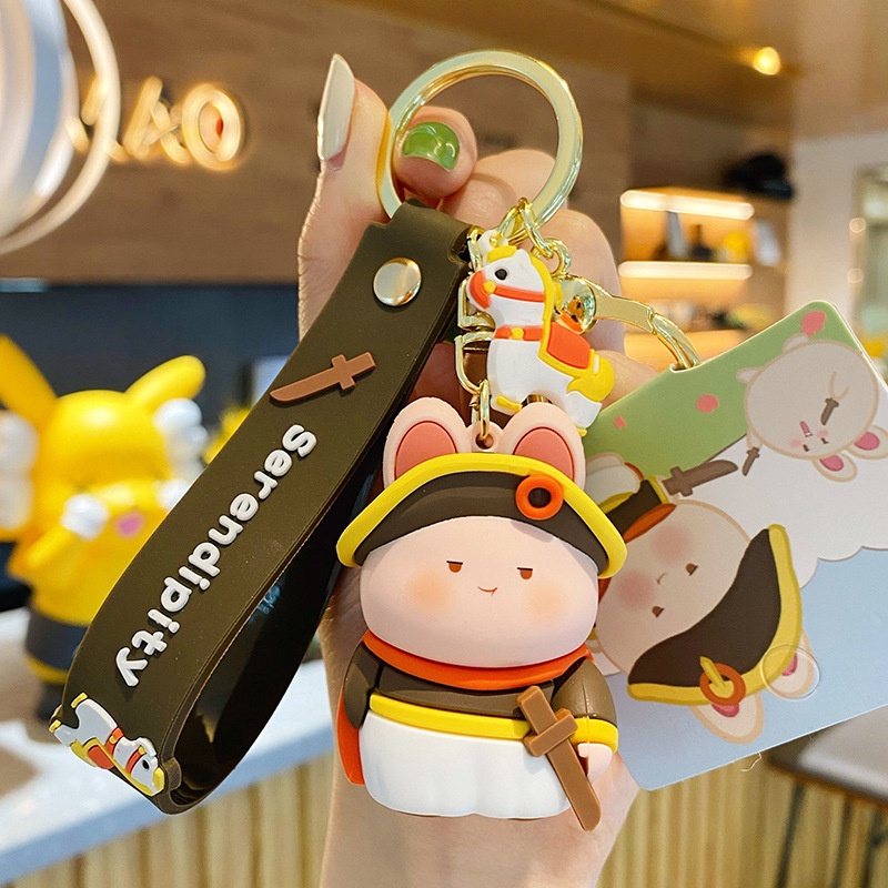 Móc Khóa Đính Ngọc Trai Nhân Vật Hoạt Hình Dễ Thương