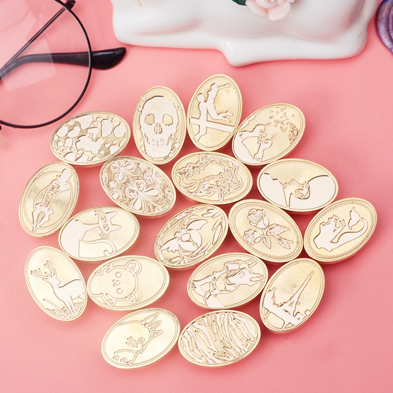 Con Dấu Đóng Dấu Sáp Niêm Phong Thiệp Mời Đầu Oval diy