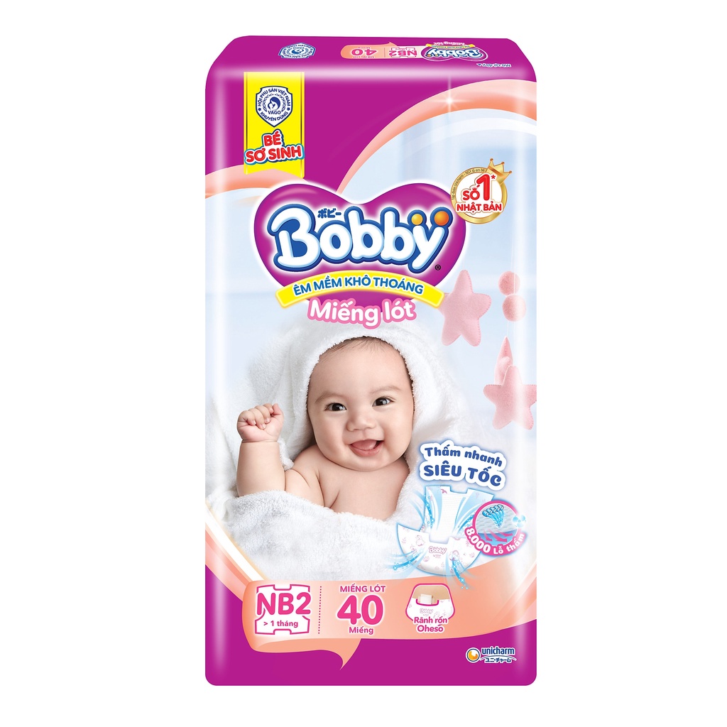 Miếng Lót Sơ Sinh Bobby Fresh Newborn 2 - 40 (40 Miếng)