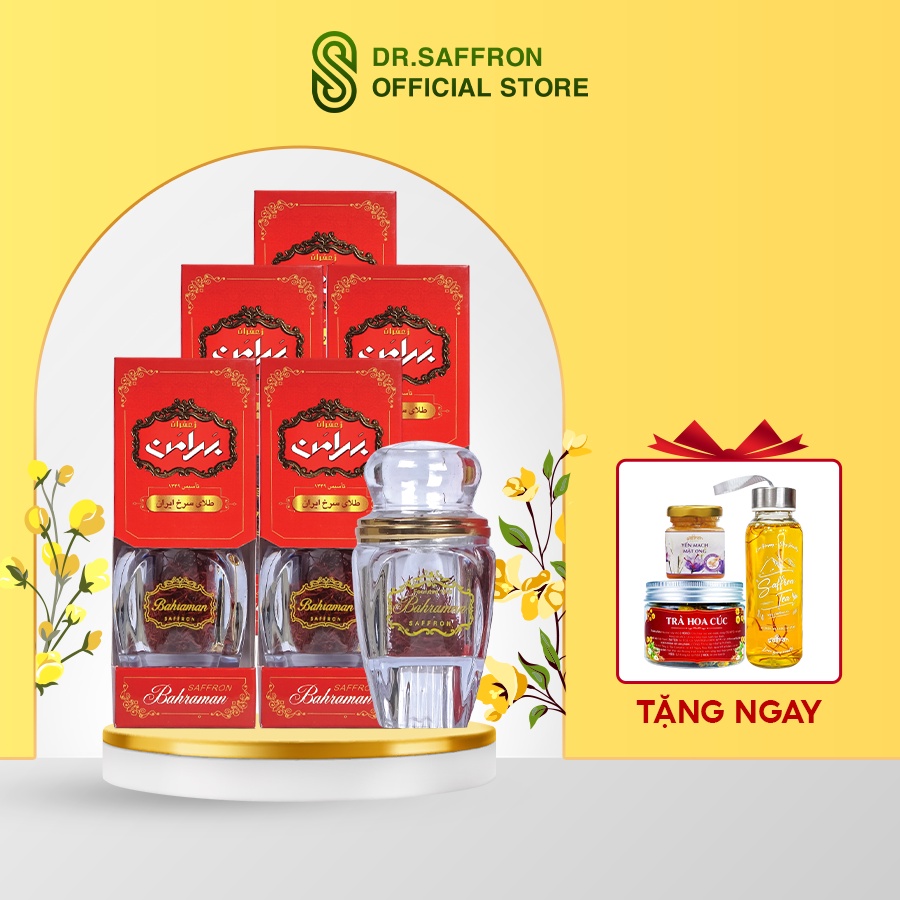 Nhụy Hoa Nghệ Tây SAFFRON BAHRAMAN 1Gr x5 hộp