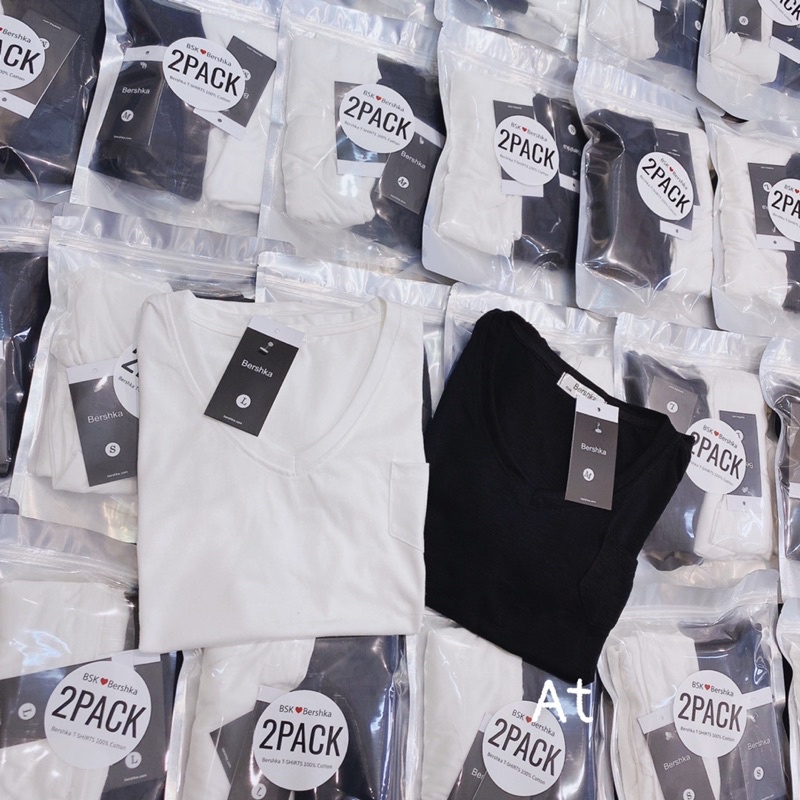 Set 2 áo pack cổ tim