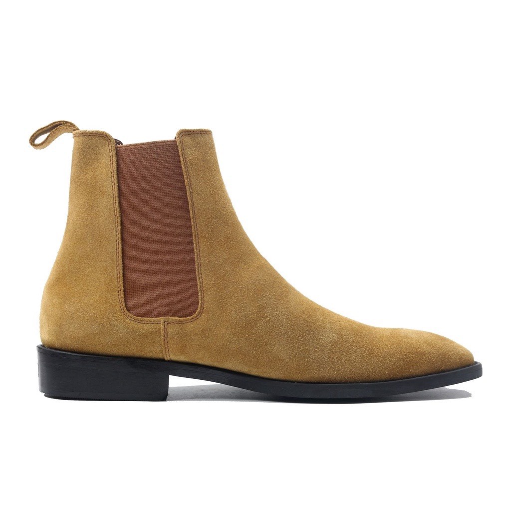 Giày Bốt Nam Da Lộn, Chelsea Boot Tobacco Cao Cấp