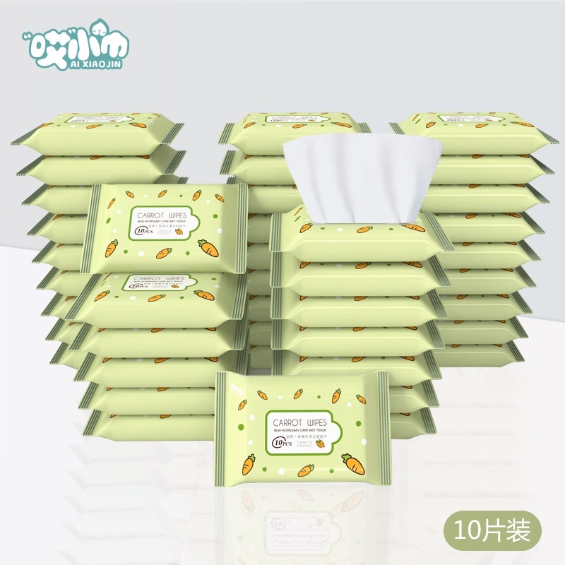 Khăn ướt trái cây gói nhỏ tiện lợi 10 miếng