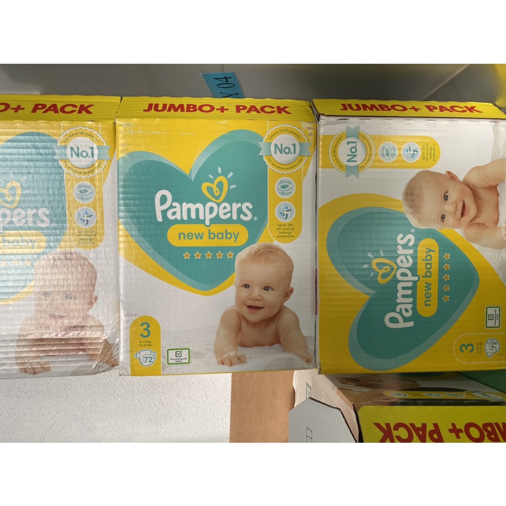 TÃ DÁN Pamper dòng New Baby Nappies (tên cũ là Premium Protection) UK đủ size cho bé từ 2kg - 8kg số 123