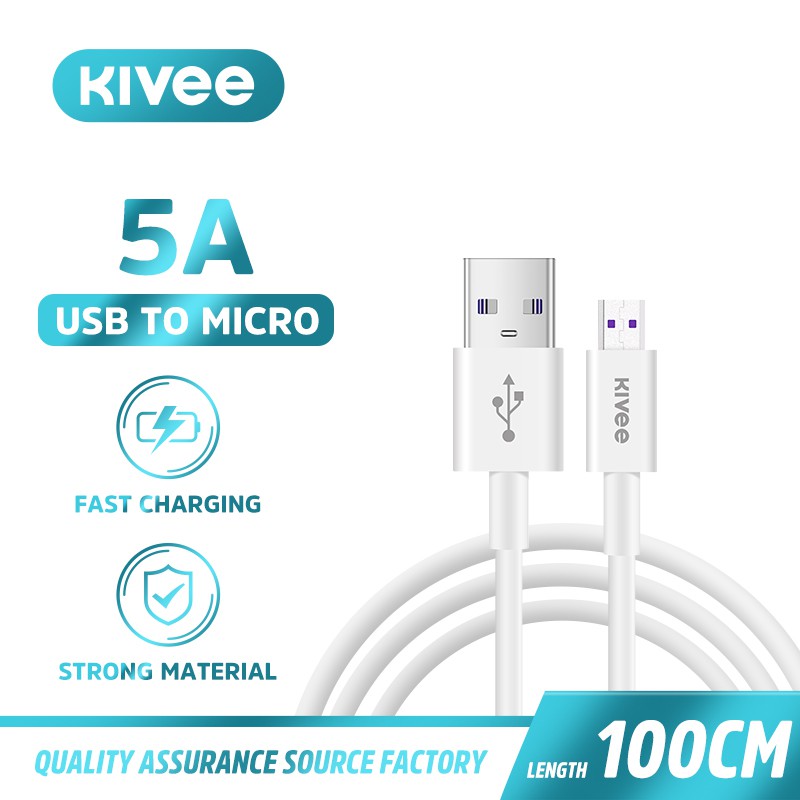 Kivee CT318 Cáp sạc nhanh Micro-USB dòng điện 5A chất lượng cao