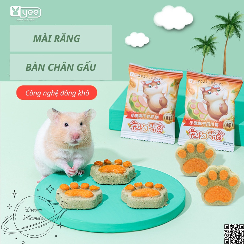 Bánh bàn chân gấu Yee cho hamster và thú cưng khác