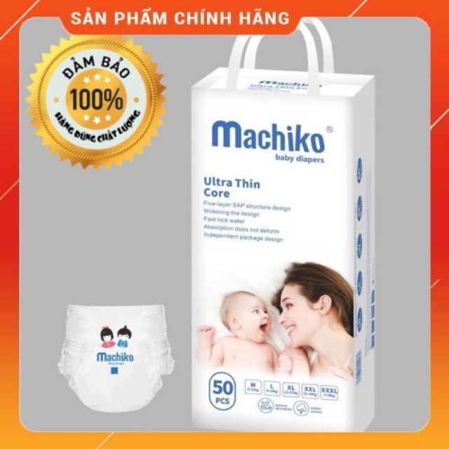 Tã BỈM quần Machiko nhật cao cấp 100m❤chính hãng ❤ đủ size m_l_xl_xxl_xxxl siêu thấm hút chống tràn