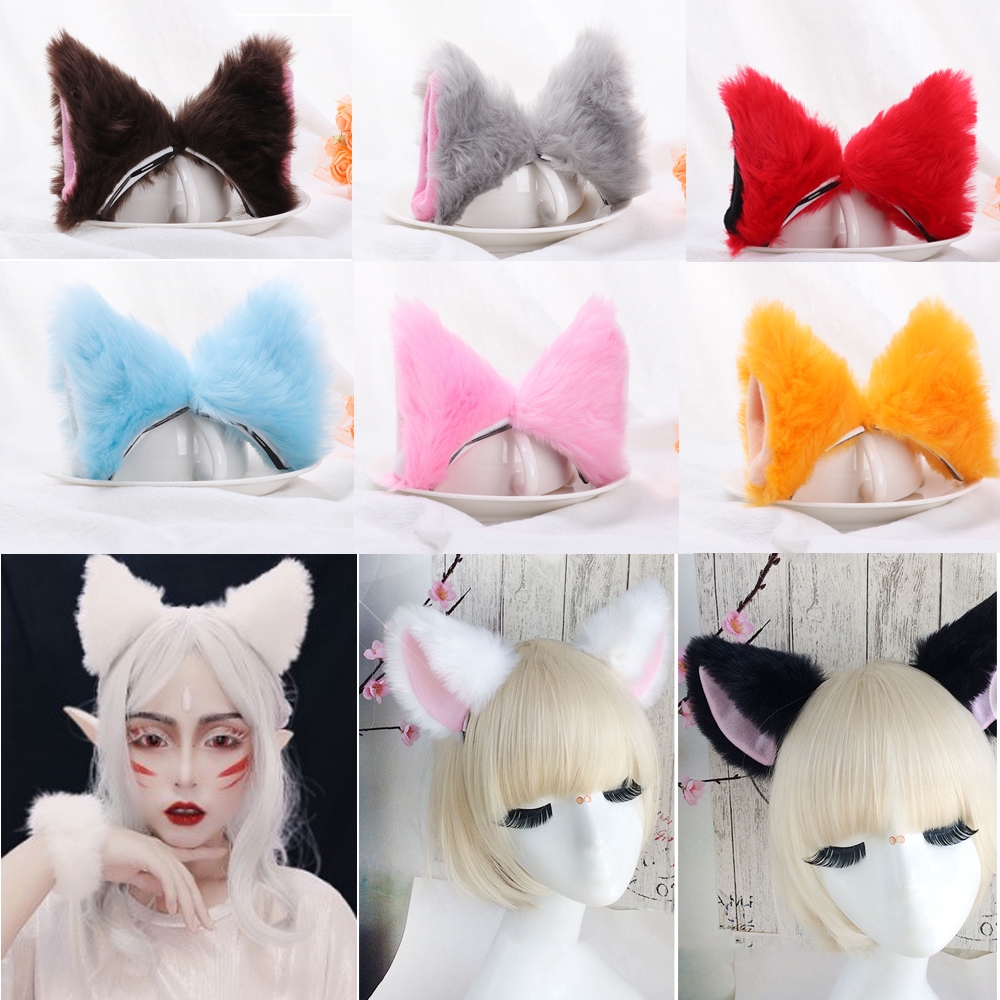 Kẹp tóc hình tai mèo nhồi bông dùng hóa trang cosplay phù hợp cho hộp đêm