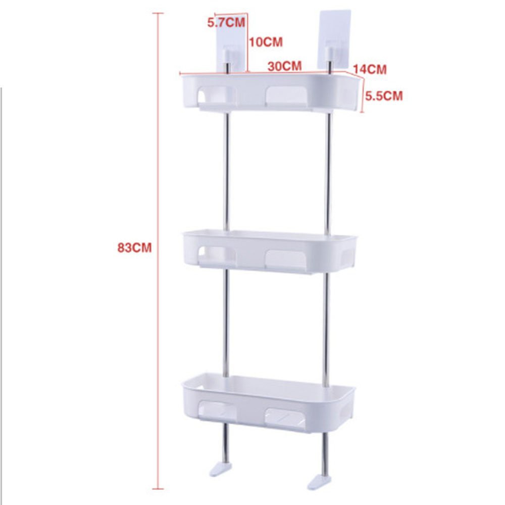 Kệ 2 tầng - 3 tầng dính tường để đồ phòng tắm đa năng