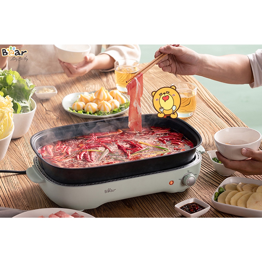 Nồi bếp nấu lẩu nướng điện đa năng 3 khay Bear SUBE004 (DHG-C40D5)