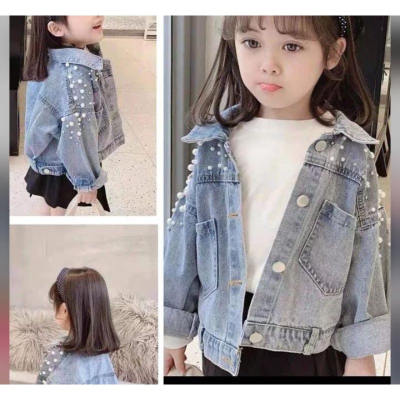 Áo Khoác Jean Cao Cấp Cho Bé Gái