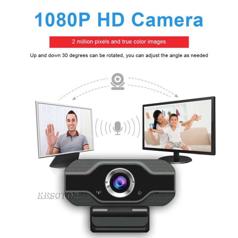 Webcam Kesoto2 Có Micro Cho Máy Tính Để Bàn Cổng Usb 2.0 1080p | BigBuy360 - bigbuy360.vn