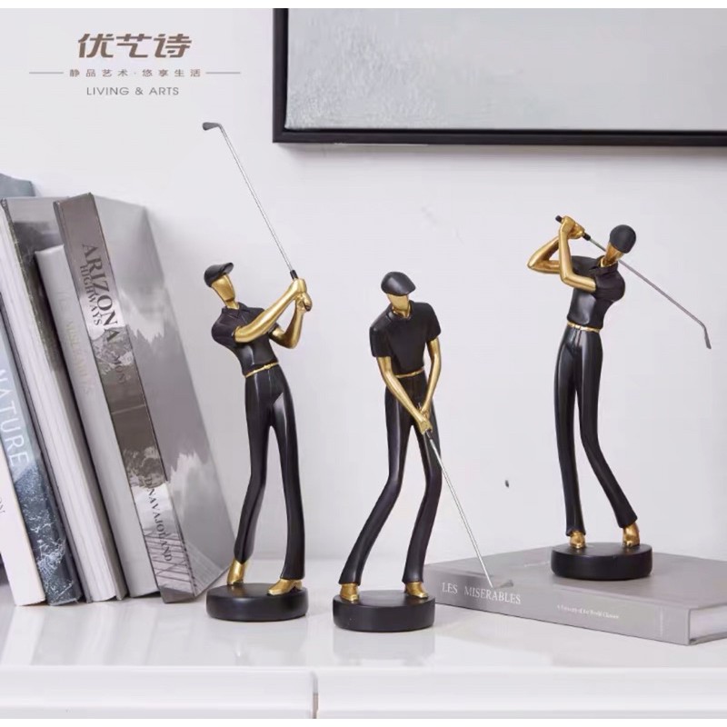 Tượng nghệ thuật nghệ sĩ đáng golf để bàn và trang trí phòng khách